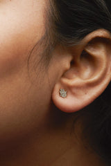 10K Yellow Gold Diamond Accented Hamsa Stud Earrings (H-I Color, I1-I2 Clarity)-2 thumbnail 3