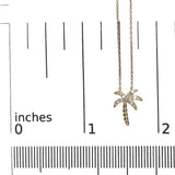 10K Yellow Gold 1/10 Cttw Round Diamond Palm Tree 18