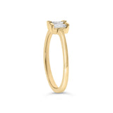 14K Yellow Gold Plated Sterling Silver 1/5 Cttw Baguette Diamond Open Band Ring-4 thumbnail 5