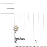 10K Yellow Gold 1/10 Cttw Diamond Accented Leaf and Branch Stud Earrings (H-I Color, I1-I2 Clarity)-4 thumbnail 5
