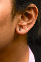 10K White Gold 1/10 Cttw Diamond Journey Style Climber Stud Earrings (H-I Color, I1-I2 Clarity)-2 thumbnail 3
