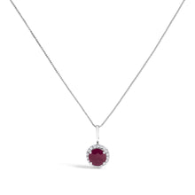 10K Gold Gemstone and 1/10 Cttw Diamond Accent Halo Pendant Necklace-22