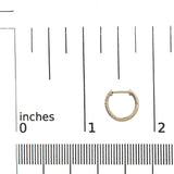 10K Yellow Gold 1/10 Cttw Diamond and Rope Twist Huggy Hoop Earrings (H-I Color, I1-I2 Clarity)-4 thumbnail 5
