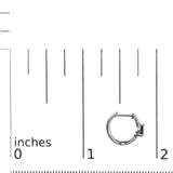 10K White Gold Pear Shaped Blue Sapphire and 1/10 Cttw Diamond Huggy Hoop Earrings (H-I Color, I1-I2 Clarity)-4 thumbnail 5