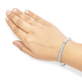 14K Two-Toned Gold Princess Cut Diamond Fashion Bangle (1 cttw, H-I Color, SI1-SI2 Clarity)-2 thumbnail 3