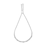 .925 Sterling Silver 1/4 Cttw Diamond 4”-10” Adjustable Bolo Alternating Square and Rectangle Bolo Bracelet (I-J Color, I3 Clarity)-3 thumbnail 4