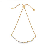 14K Gold Plated Sterling Silver 1/3 Cttw Diamond Slider Link Bolo Bracelet-1 thumbnail 2