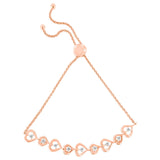 Rose Plated Sterling Silver Diamond Heart-Linked Bolo Bracelet (0.30 cttw, H-I Color, I2-I3 Clarity)-4 thumbnail 5