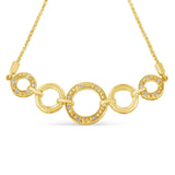 14K Yellow Gold Plated .925 Sterling Silver 1/10 Cttw Diamond Infinity Loop Adjustable Bolo Tennis Bracelet-4 thumbnail 5