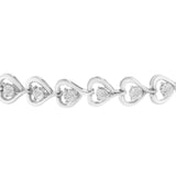 Sterling Silver Diamond Woven Heart Bolo Bracelet (0.1 cttw, H-I Color, I2-I3 Clarity)-4 thumbnail 5