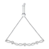 .925 Sterling Silver Diamond Accent Heart and Infinity 4”-10” Adjustable Bolo Bracelet (I-J Color, I3 Clarity)-1 thumbnail 2