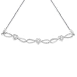 .925 Sterling Silver Diamond Accent Heart and Infinity 4”-10” Adjustable Bolo Bracelet (I-J Color, I3 Clarity)-3 thumbnail 4
