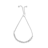 .925 Sterling Silver 1/10 Cttw Diamond Heart Link Bolo Bracelet (I-J Color, I2-I3 Clarity)-3 thumbnail 4
