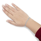 .925 Sterling Silver 1/10 Cttw Diamond Heart Link Bolo Bracelet (I-J Color, I2-I3 Clarity)-2 thumbnail 3