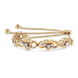 14K Yellow Gold Plated .925 Sterling Silver 1/10 Cttw Diamond Infinity Heart Shaped 4”-10” Adjustable Bolo Bracelet (H-I Color, I2-I3 Clarity)-3 thumbnail 4