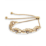 14K Yellow Gold Plated .925 Sterling Silver 1/10 Cttw Diamond Infinity Heart Shaped 4”-10” Adjustable Bolo Bracelet (H-I Color, I2-I3 Clarity)-4 thumbnail 5