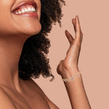 14K Rose Gold Plated .925 Sterling Silver Diamond Accent Circle and Heart Link Adjustable 6”-10” Bolo Bracelet (I-J Color, I3 Clarity)-2 thumbnail 3