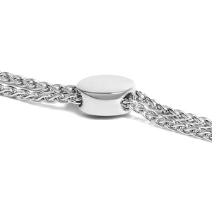 .925 Sterling Silver Diamond Cushion Frame Heart-Sides Twist 4”-10” Adjustable Bolo Tennis Bolo Bracelet (I-J Color, I3 Clarity)-1
