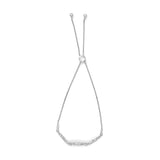 .925 Sterling Silver Diamond Cushion Frame Heart-Sides Twist 4”-10” Adjustable Bolo Tennis Bolo Bracelet (I-J Color, I3 Clarity)-3 thumbnail 4