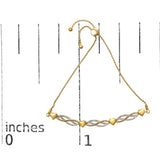 14K Yellow Gold Plated .925 Sterling Silver 1/10 Cttw Diamond Wave and Hearts Bolo Bracelet (I-J Color, I2-I3 Clarity) - 4