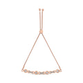 925 sterling silver bolo bracelet with channel-set diamond accents
