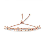 .925 Sterling Silver Channel Set Diamond Accent Twist 4”-10” Adjustable Bolo Bracelet (I-J Color, I3 Clarity)-2 thumbnail 3