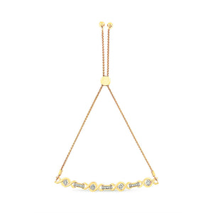 .925 Sterling Silver Channel Set Diamond Accent Twist 4”-10” Adjustable Bolo Bracelet (I-J Color, I3 Clarity)-1