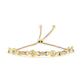 .925 Sterling Silver Channel Set Diamond Accent Twist 4”-10” Adjustable Bolo Bracelet (I-J Color, I3 Clarity)-3 thumbnail 4