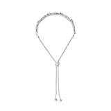 .925 Sterling Silver 1/10 Cttw Diamond X Link Bolo Bracelet (I-J Color, I2-I3 Clarity)-3 thumbnail 4