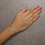.925 Sterling Silver 1/10 Cttw Diamond Paperclip Link Adjustable Bolo Bracelet (I-J Color, I2-I3 Clarity)-2 thumbnail 3