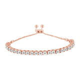 .925 Sterling Silver 1/4 Cttw Miracle-Set Diamond 4”-10” Adjustable Bolo Tennis Bracelet (I-J Color, I3 Clarity)-1 thumbnail 2