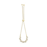 Yellow Gold Plated .925 Sterling Silver 1/2 Cttw Diamond Sideways Hearts Bolo Bracelet (H-I Color, I1-I2 Clarity) - 4”-10” Adjustable-1 thumbnail 2