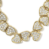 Yellow Gold Plated .925 Sterling Silver 1/2 Cttw Diamond Sideways Hearts Bolo Bracelet (H-I Color, I1-I2 Clarity) - 4”-10” Adjustable-3 thumbnail 4