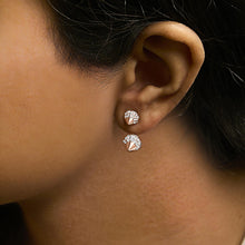 14K Rose Gold 1.00 Cttw Diamond Double Cone Jacket Stud Earring (G-H Color, SI1-SI2 Clarity)-3