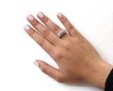10K Yellow Gold 1.00 Cttw Diamond Starburst Ring Band (H-I Color, I1-I2 Clarity)-4 thumbnail 5