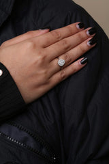 10K White Gold 3/8 Cttw Round-Cut Lab Grown Diamond Cluster Pear Promise Ring (G-H Color, VS2-SI1 Clarity)-4 thumbnail 5