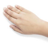 10K Yellow Gold 1/10 Cttw Paperclip Style Link Band Ring (H-I Color, I1-I2 Clarity)-4 thumbnail 5