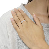 14K White Gold 1/2 cttw Diamond Band Ring (I-J Color, I2-I3 Clarity)-4 thumbnail 5