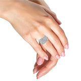 .925 Sterling Silver 2.00 Cttw Round-Cut Diamond Overlapping Bypass Band Ring (I-J Color, I2-I3 Clarity)-3 thumbnail 4