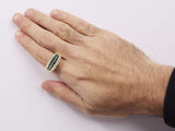 Men's 14K Yellow Gold Plated .925 Sterling Silver 1 1/2 Cttw White and Black Treated Diamond Cluster Ring (Black / I-J Color, I2-I3 Clarity)-3 thumbnail 4
