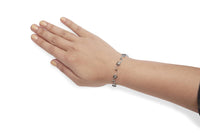 10K White Gold 4.0 Cttw Champagne and White Diamond Floral Cluster and Station Link Bracelet (H-I Color, SI2-I1 Clarity) - 7