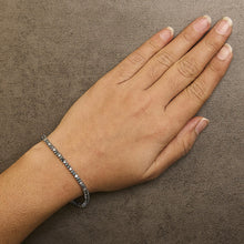 14K White Gold Round-Cut white and Blue Diamond Fashion Bracelet (3.70 cttw, H-I Color, SI1-SI2 Clarity)-3