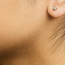 .925 Sterling Silver 1/4 Cttw Princess-Cut Diamond Solitaire Stud Earrings (H-I Color, I3 Clarity)-4