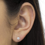 10K White Gold Diamond Floral Stud Earrings (3/8 cttw, I-J Color, I2-I3 Clarity)-4 thumbnail 5