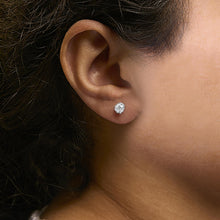 14K White Gold 1.0 Cttw Lab-Grown Diamond 8 Prong Hidden Halo Stud Earrings (F-G Color, VS1-VS2 Clarity)-3