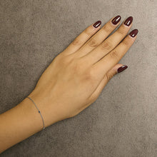 14K White Gold Alternating Blue Sapphire and Diamond Bezel Station Chain Bracelet - Size 7.5 inch-3