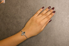 .925 Sterling Silver Marquise Black Onyx, Orange Citrine, and Diamond Accent Lariat 4”-10” Fleur De Lis Adjustable Bolo Bracelet (I-J Color, I1-I2 Clarity) - 7"-3