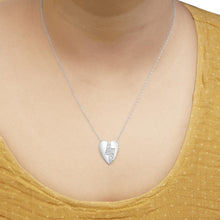 925 Sterling Silver 1/3 Ctw Diamond Heart and Lightning Bolt Pendant Necklace (H-I Color, SI1-SI2 Clarity) -  18" Inches-3