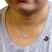 14K White Gold 1/2 Cttw Marquise Lab-Grown Diamond East West Solitaire 18" Pendant Necklace (F-G Color, VS2-SI1 Clarity)-3