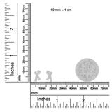 14K White Gold 2.0 Cttw Round-Brilliant Cut Diamond Domed X Shaped Omega Back Stud Earrings (H-I Color, I1-I2 Clarity)-4 thumbnail 5